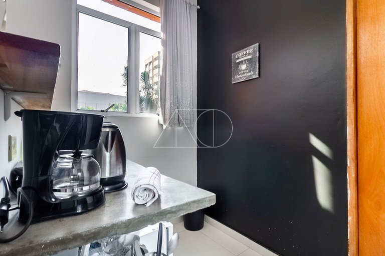 Apartamento casal com varanda em Pinheiros
